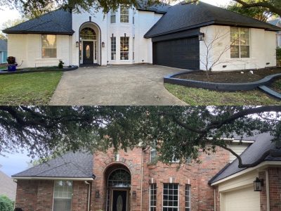 Before & After brick painting project
