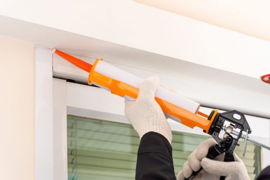 Caulking in Progress