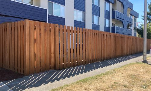 After Photo with Wood Siding Repainted Blue