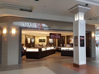 Commercial Retail painting of Peoples Jewelers by CertaPro Painters in Lethbridge