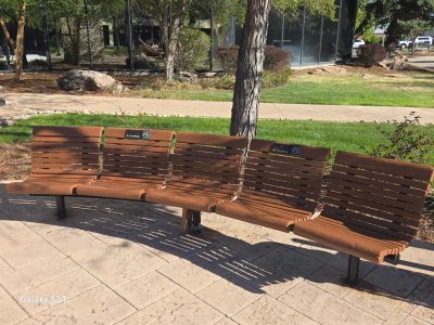 painted public bench