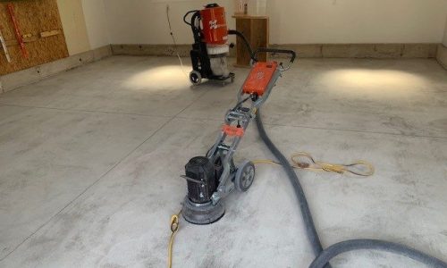 Garage Coating in Progress