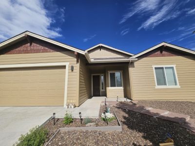 repainted exterior siding