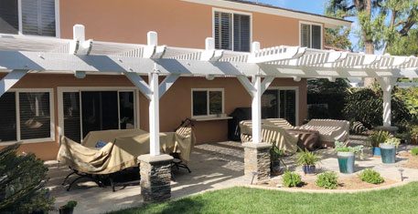 Backyard Pergola Painting Project