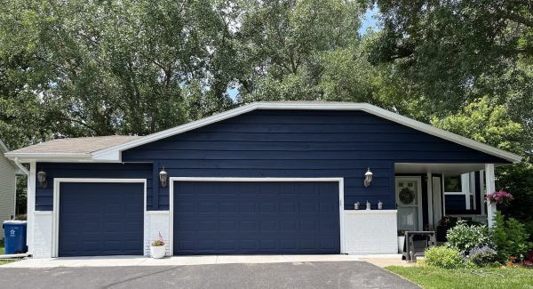 Single-level Home Painting in Plymouth - View from the front after completion