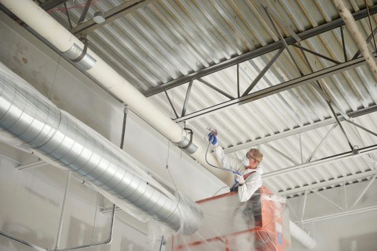 interior warehouse spraying