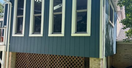 Blue Exterior & Deck Painting Project ...