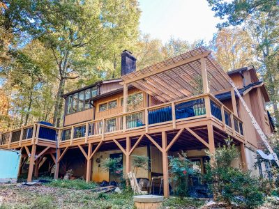 residential exterior painting for homes with decks