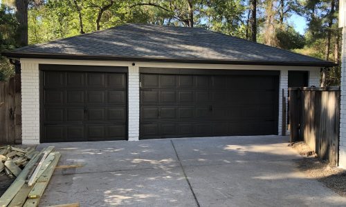 White Brick Painting with Black Trim