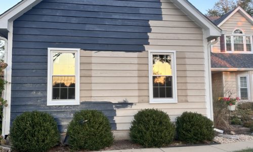 First Coat on Prepped Cedar Siding