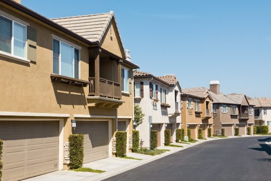 Row of condos stock art