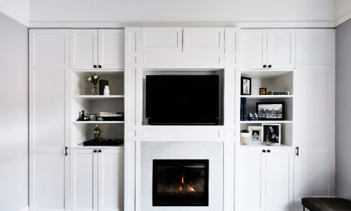 in wall book shelf