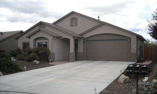 Tan & Brown Stucco Exterior