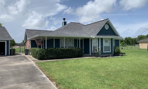 Blue Siding White Trim Exterior Painting