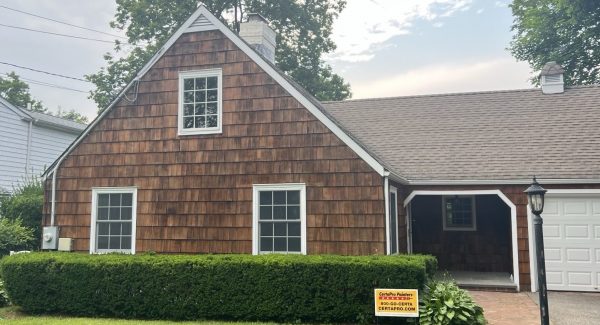 restored cedar siding home exterior nassau county ny