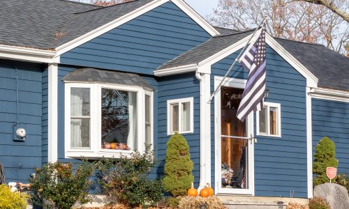 Blue & White Painted Exterior