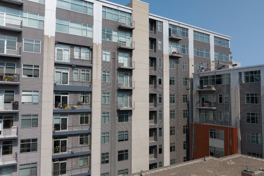 Condo Painting Project arial view of buildings balconies Preview Image 7